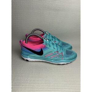 Nike Free Focus Flyknit Running Sneakers Shoes Women’s Size 8 844817-300 Teal